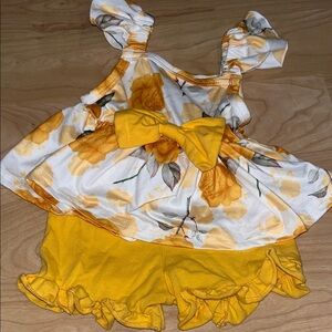 Yellow Floral Baby outfit